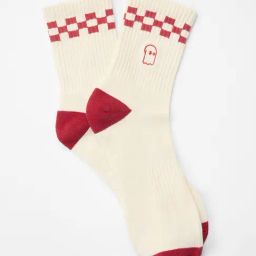 The Souled Store White & Red Blend Textured Socks-image-81