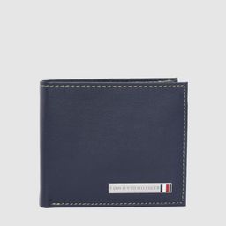 Tommy Hilfiger Men Navy Blue Solid Genuine Leather Two Fold Wallet-39