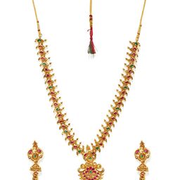 Zaveri Pearls Women Gold-Plated Jewellery Set-image-98