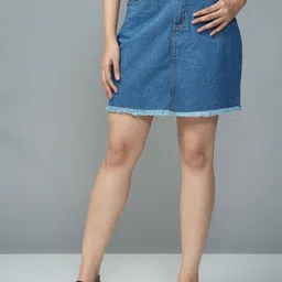 URBAN POCHE Women Denim Mini Skirt-picture-10