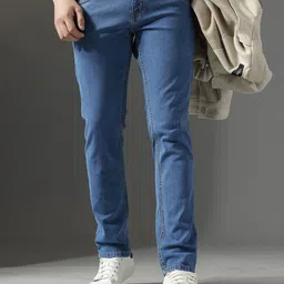 FCUK Men Smart Slim Fit Mid-Rise Stretchable Jeans-image-27