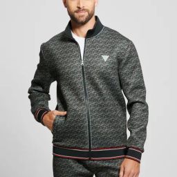 Guess Brown Polyester Regular Fit Printed Jacket-image-62