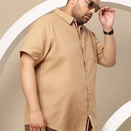 Sztori Men Plus Size Premium Textured Pure Cotton Casual Shirt-image-60