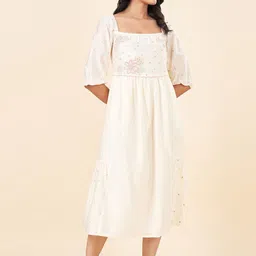 AKKRITI BY PANTALOONS Women Floral Embroidered Dress-picture-52