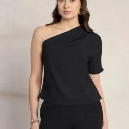 FEMMELLA Black Regular Fit Solid Top-picture-43