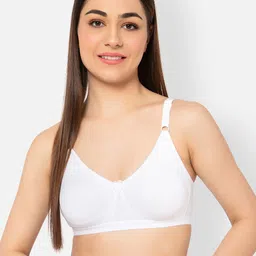 Clovia White Full Coverage Non-Padded Cotton Everyday Bra With All Day Comfort-picture-10