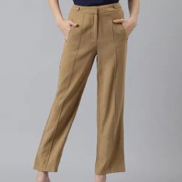 Latin Quarters Beige Regular Fit Mid Rise Trousers-picture-43