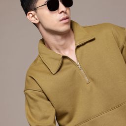 The Roadster Lifestyle Co. Half-Zipper Pullover Sweatshirt-image-82
