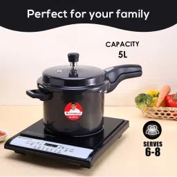 Wonderchef Taurus Hard Anodized Outer Lid Pressure Cooker (5 Liter) image 5