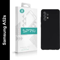 Sprig Liquid Silicone Back Cover for SAMSUNG Galaxy A52s 5G (Black)-image-26