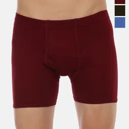 Dollar Pack Of 4 Assorted Mid-Rise Pure Cotton Trunks MLHTR-05-PO4-ASST4-image-12