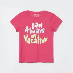 Fame Forever by Lifestyle Kids Pink Printed Regular Fit T-Shirt-picture-30