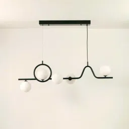 Whispering Homes Aball 5-Light Geometric Chandelier - Black-image-86