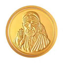 P.C. Chandra Jewellers Sai-Inscribed 24k (999) 0.2gm Yellow Gold Foil Coin-image-79