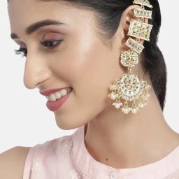 Peora Golden Beads Earrings for Women-image-21