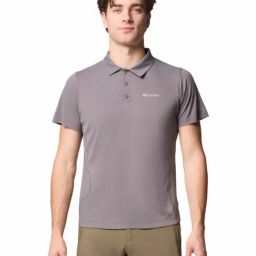 Columbia Mens Grey Omni-Shade Zero Rules Light Polo Tshirt-image-6