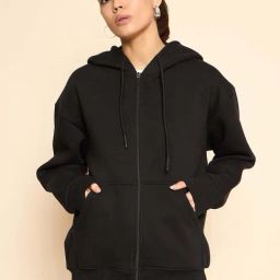 Color Capital Black Cotton Oversized Hoodie-image-37