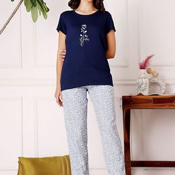 Bodycare Typography Printed Pure Cotton Tshirt & Pyjamas-image-30