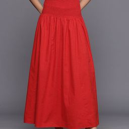 NEXT Smocked Flared Maxi Skirt-image-23