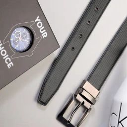 ZEVORA Black Textured Leather Casual Belt-image-34