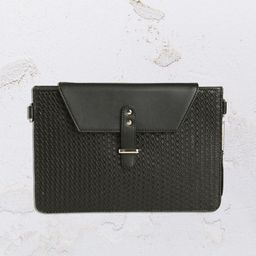 RASHKI Black Textured Sustainable Sling Bag-image-0