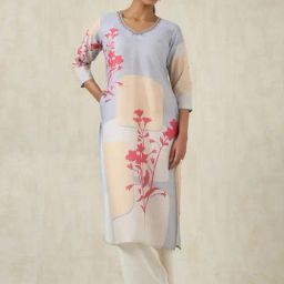 Soch Grey Regular Fit Printed Kurtas-image-38