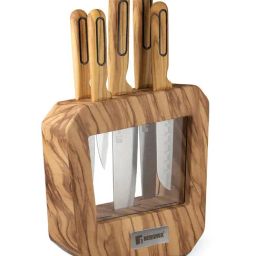 Bergner Silver Stainless Steel Knife with Soft Touch Handle - Set of 6-17