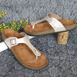 MOZAFIA Women Open Toe Flats with Buckles-picture-9