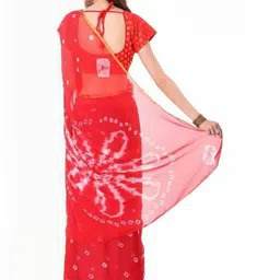 The Fashion Attire Printed Daily Wear Chiffon Saree (Red)-picture-29