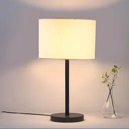 Aura Off White Cylindrical Shaped Table Lamp-image-99