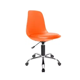 Rose Robin Revolving Bar Stool Chair Leatherette 360° Rotatable Orange-image-98