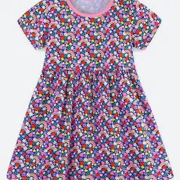 Oh Rare Girl Conversational Print Fit and Flare Dress-image-75