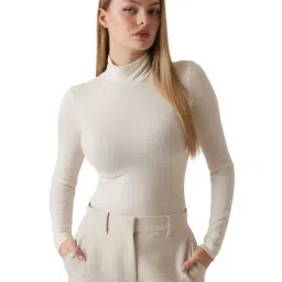 Guess Off White Solid Top-picture-46