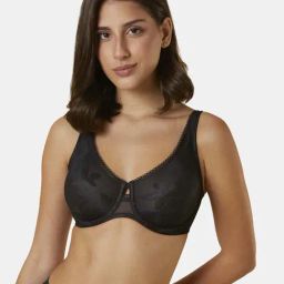 Triumph Black Comfort Fit Self Pattern Bra-picture-47