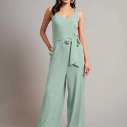Brinns Green Cotton Regular Fit Jumpsuit-image-23