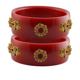 Vidhya Kangan Multi-Coloured Brass Bangles-image-28
