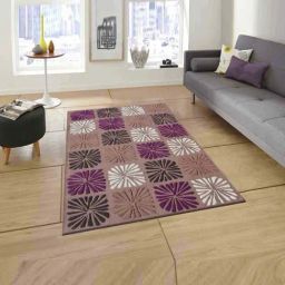 Presto Purple & Brown Wool Hand Tufted Carpet-15