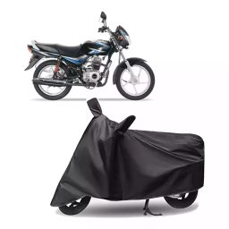 Auto Pearl Polyester Two Wheeler Cover for Bajaj CT100 (Grey)-36
