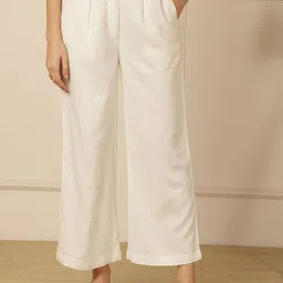 Ranng Women Label Cotton Viscose Solid Pant-image-47