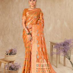 DIVASTRI Woven Design Zari Organza Kanjeevaram Saree-picture-45