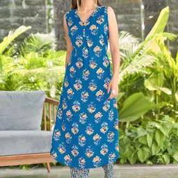 ODD BY chansi TRENDZ Women Ethnic Motifs Printed Kurta with Trousers-image-81