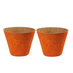 Aura Orange-Colored Textured Coir Planter-6