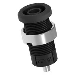 MULTICOMP PRO Banana Plugs & Jacks BANANA JACK, 4MM, 25A, SOLDER, BLACK, 76-1676-64