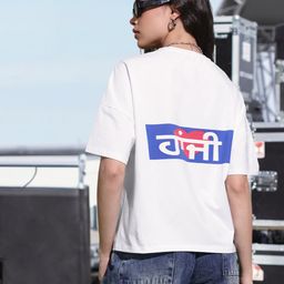 DressBerry Fanjabi Typo Print Oversized Drop Shoulder Concert T-shirt-image-54