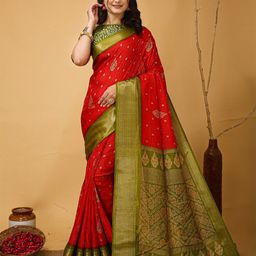 KALINI Woven Design Zari Kanjeevaram Saree-image-49