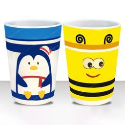FunBlast Bamboo Fiber Glasses Pack of 2  380 ML Each (Color & Design May Vary)-18