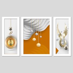 Wens Set Of 3  Minimalist Boho  Wall Art Painting - White-image-69