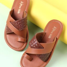 Pine Kids Slip On Ethnic Footwear - Brown-image-49
