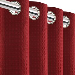 Saral Home Maroon Blackout Door Curtain - (Set of 1, 4x7 Feet)-24