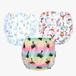 Chinmay Kids Baby Panty Boys and Girls Reusable Washable Printed Panty Pack of 3 - Multicolor-image-68